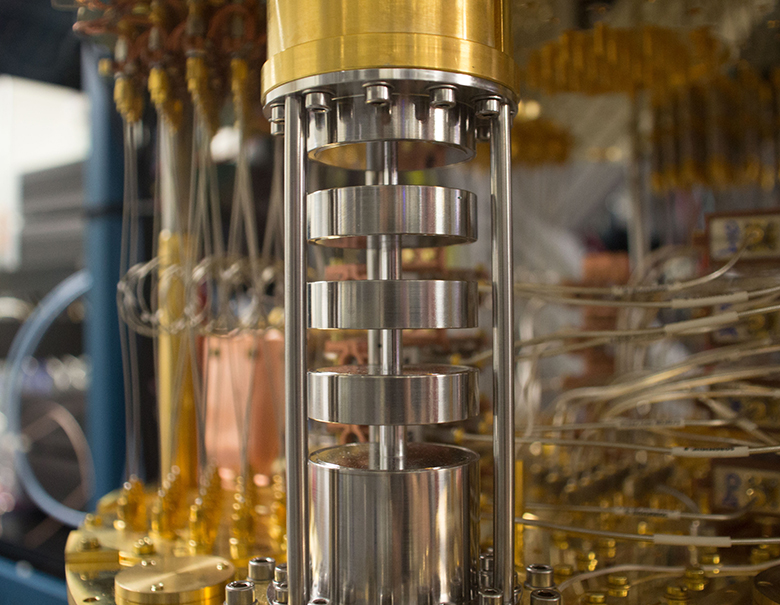 Detail of a quantum computer