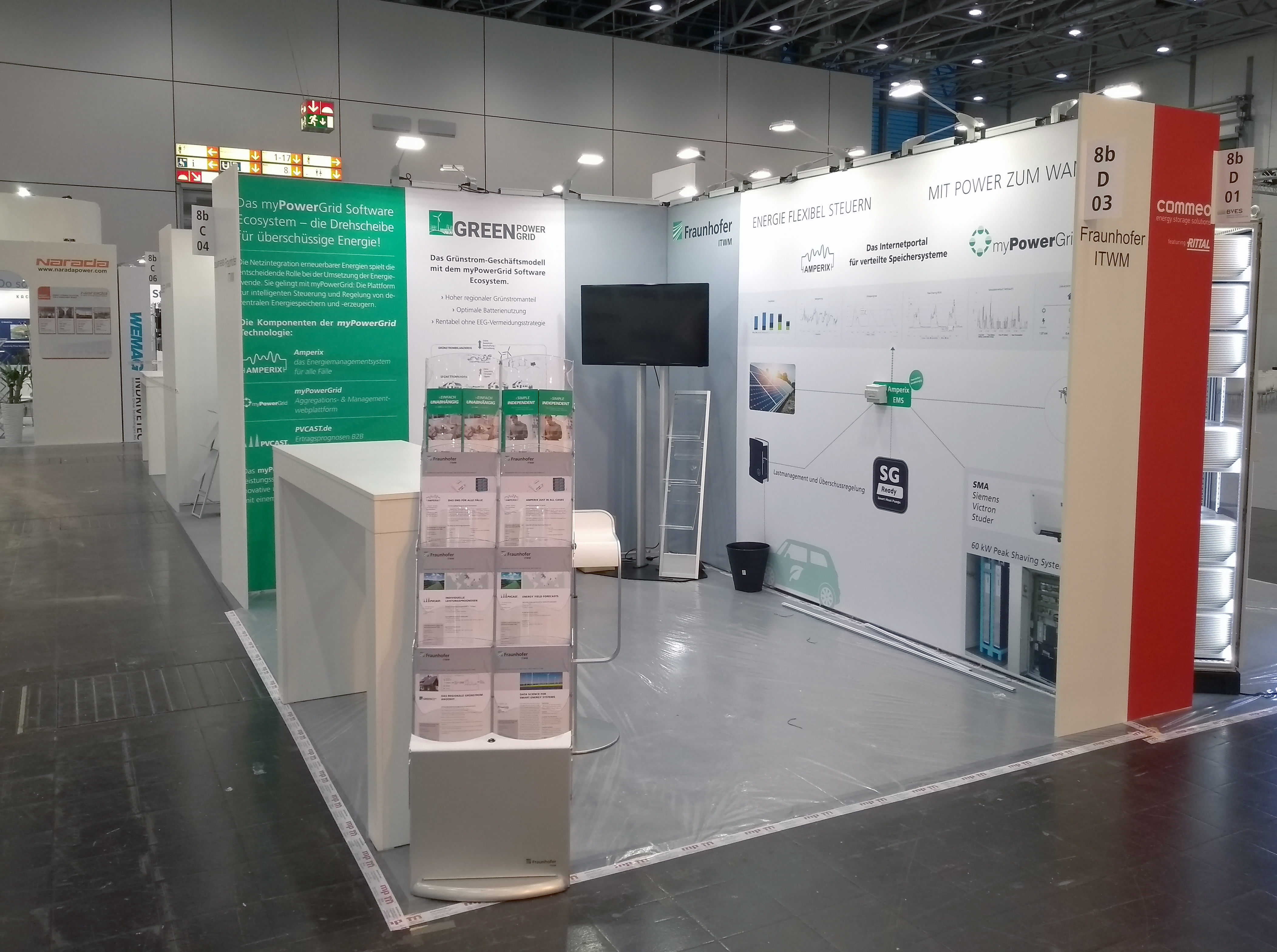 Der Messestand zum Schwerpunkt Green by IT auf der Energy Storage 2018.